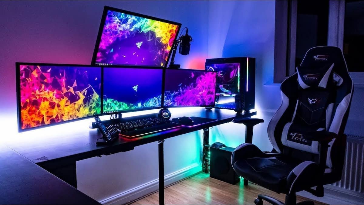 Setup blanco y colorido
